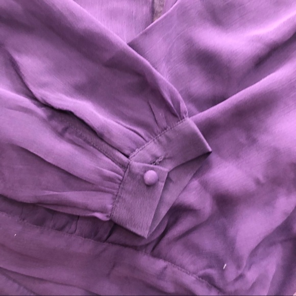 NWT American Eagle Sheer Purple Long Sleeve Top - Picture 5 of 6